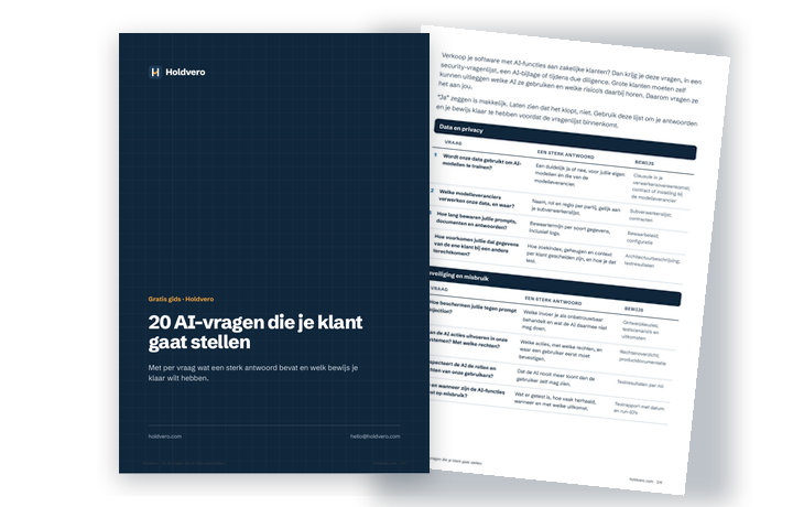 Voorbeeldpagina's: 20 AI-vragen die je klant gaat stellen