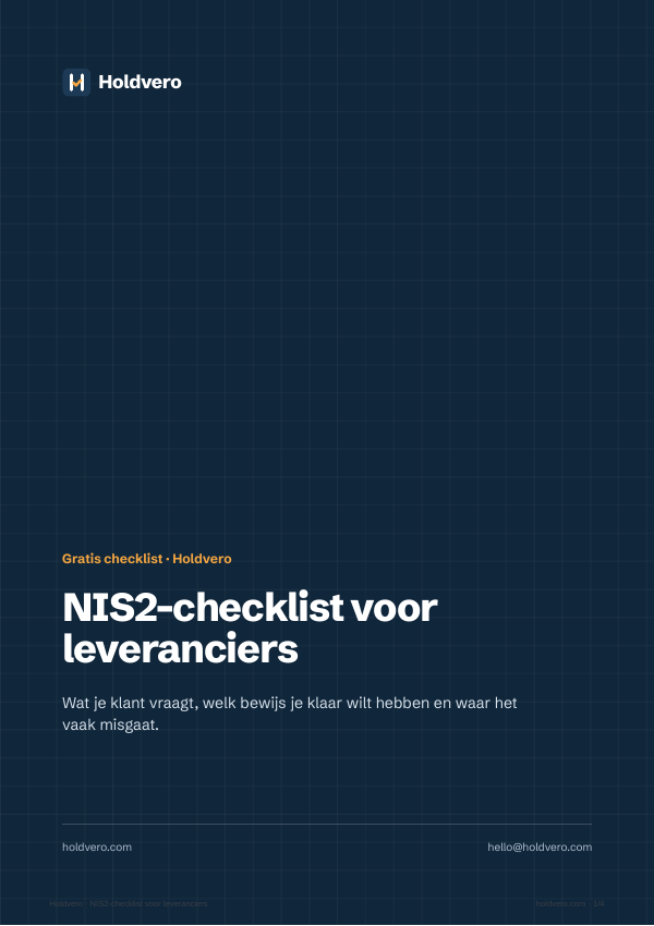 Voorblad: NIS2-checklist voor leveranciers